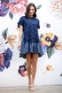 Short Sleeve Navy Mini Dress